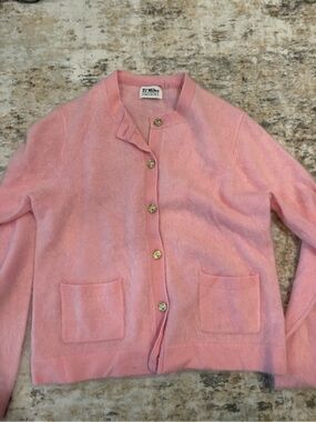 27 Miles Malibu Soft Pink Button Cardigan with Gold Buttons